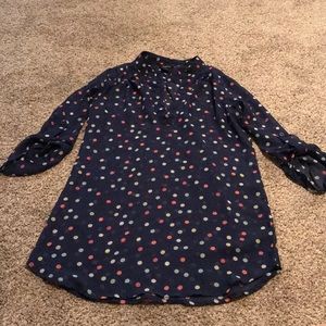 Sheer polka dot tunic